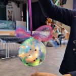 Leuchtende Dekoration in der Jugendherberge Prüm