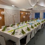 Tischdekoration in der Jugendherberge Tholey