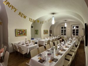 Jugendherberge Koblenz für Silvester dekoriert
