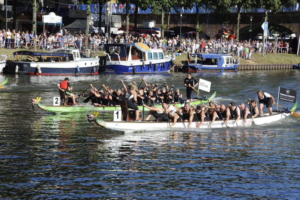 Drachenbootrennen beim Saar-Spektakel © Landeshauptstadt-Becker&Bredel