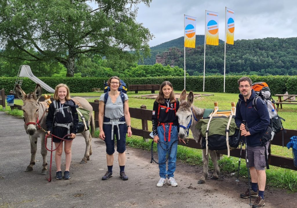 Eselwanderung bei der Jugendherberge Dahn 