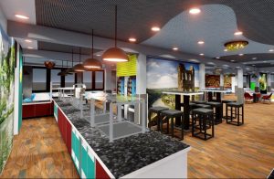 Ansicht des Bistros der Jugendherberge Traben-Trarbach